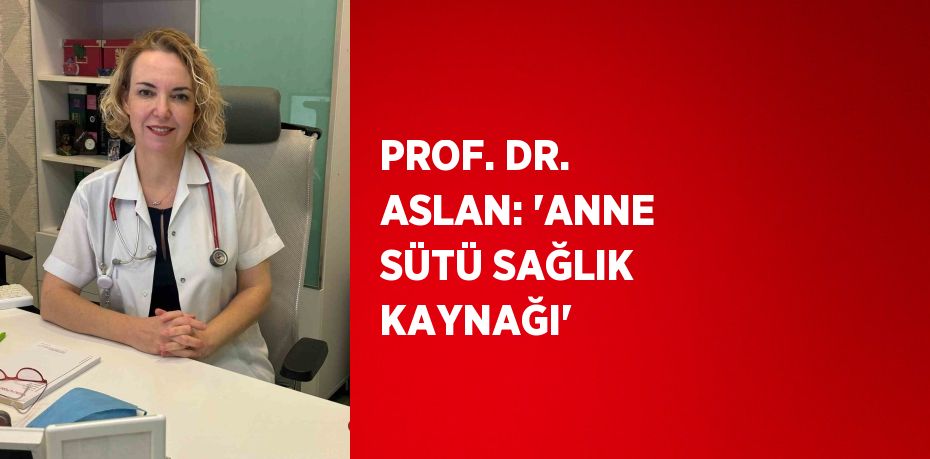 PROF. DR. ASLAN: 'ANNE SÜTÜ SAĞLIK KAYNAĞI'