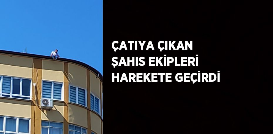 ÇATIYA ÇIKAN ŞAHIS EKİPLERİ HAREKETE GEÇİRDİ