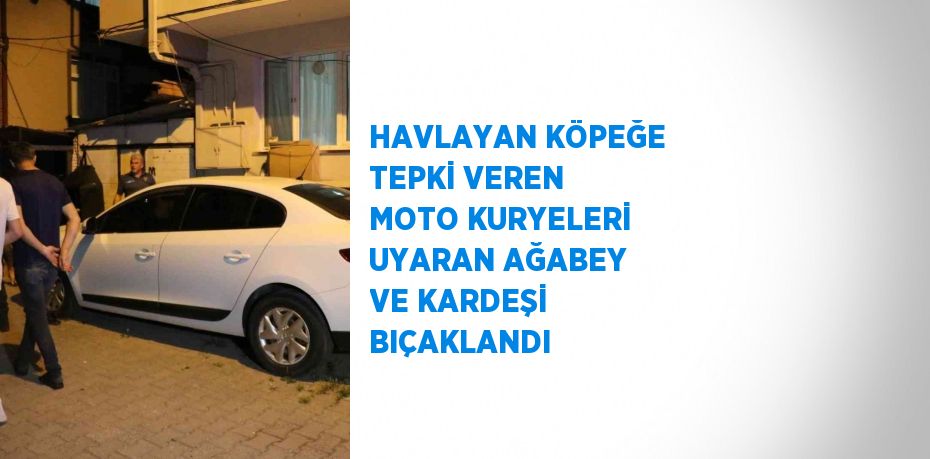 HAVLAYAN KÖPEĞE TEPKİ VEREN MOTO KURYELERİ UYARAN AĞABEY VE KARDEŞİ BIÇAKLANDI