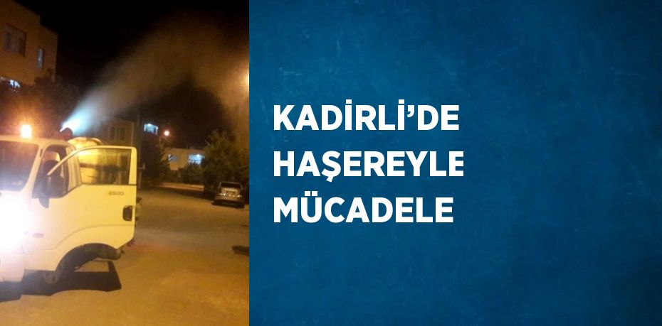 KADİRLİ’DE HAŞEREYLE MÜCADELE