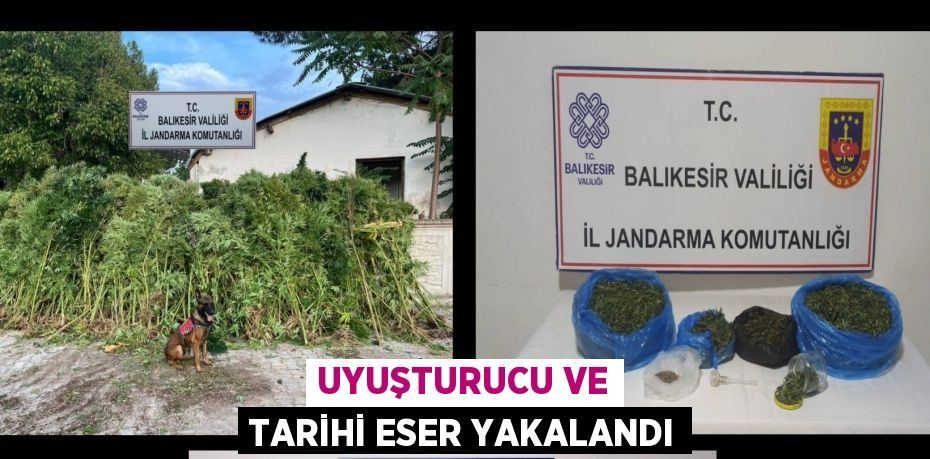 UYUŞTURUCU VE TARİHİ ESER YAKALANDI