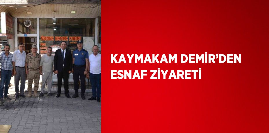 KAYMAKAM DEMİR’DEN ESNAF ZİYARETİ