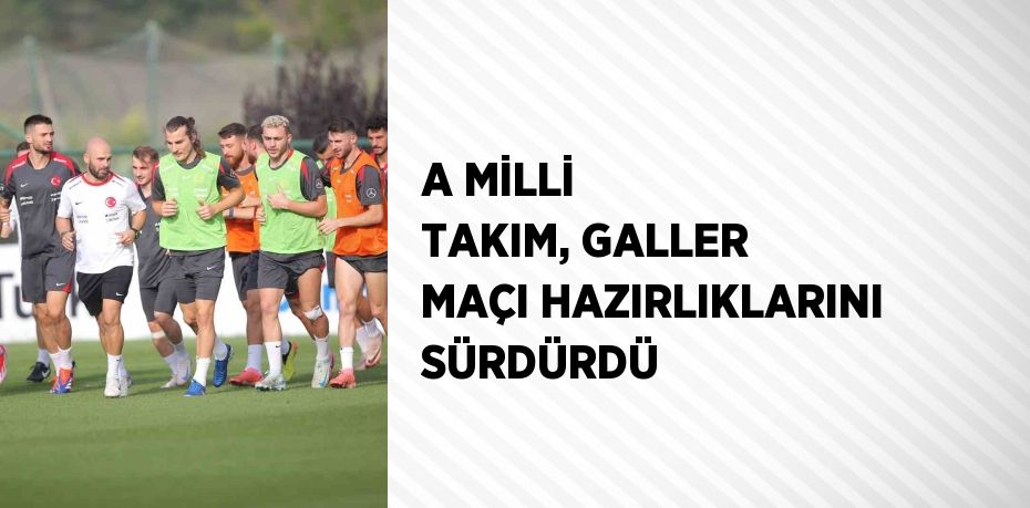 A MİLLİ TAKIM, GALLER MAÇI HAZIRLIKLARINI SÜRDÜRDÜ