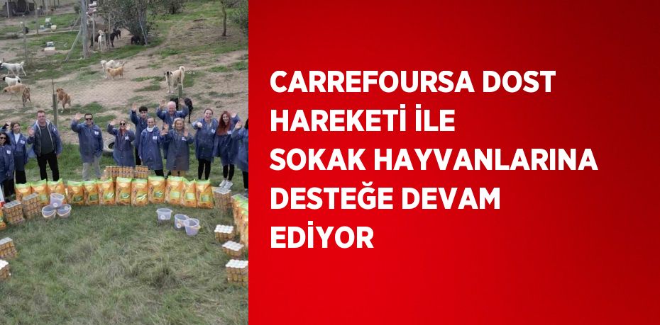 CARREFOURSA DOST HAREKETİ İLE SOKAK HAYVANLARINA DESTEĞE DEVAM EDİYOR