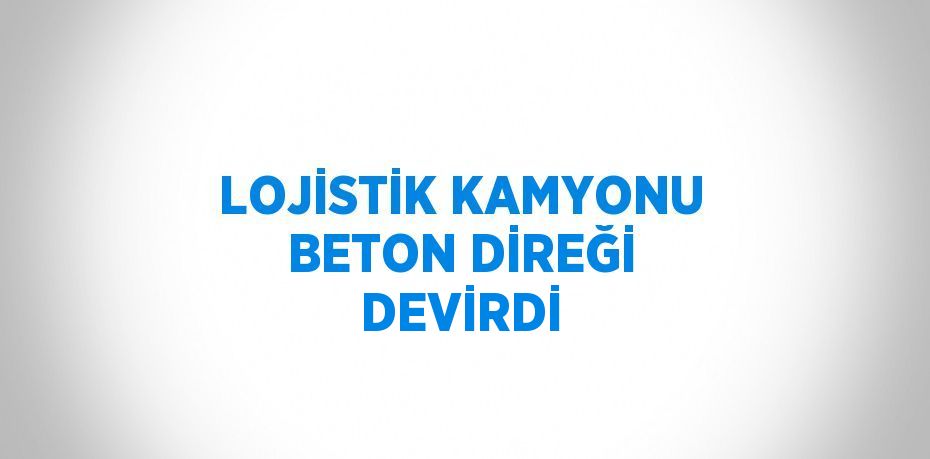 LOJİSTİK KAMYONU BETON DİREĞİ DEVİRDİ