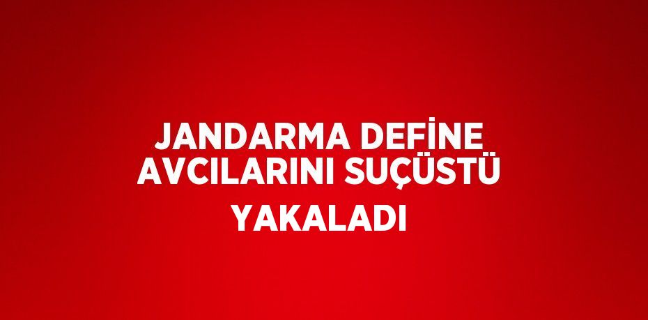 JANDARMA DEFİNE AVCILARINI SUÇÜSTÜ YAKALADI