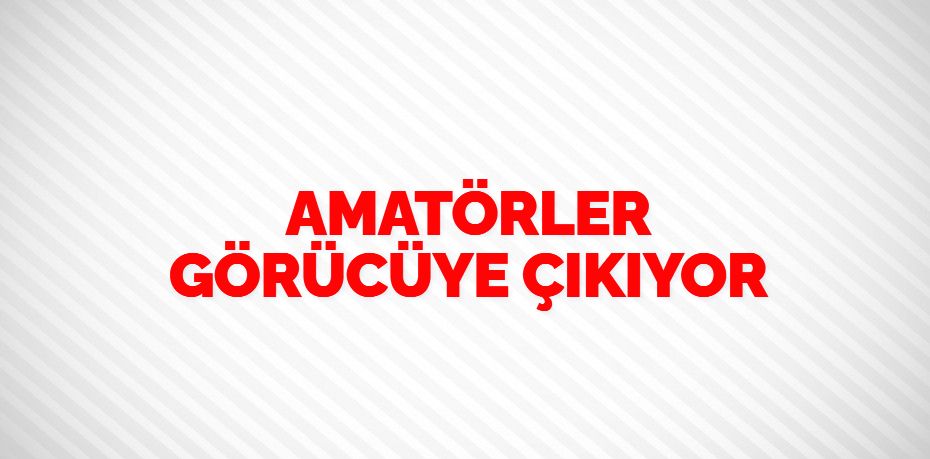 AMATÖRLER GÖRÜCÜYE ÇIKIYOR