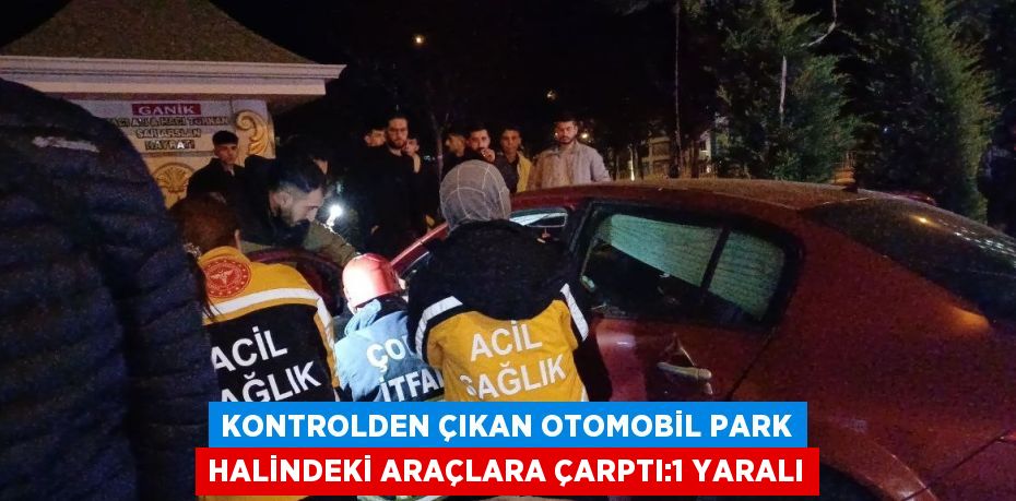 KONTROLDEN ÇIKAN OTOMOBİL PARK HALİNDEKİ ARAÇLARA ÇARPTI:1 YARALI