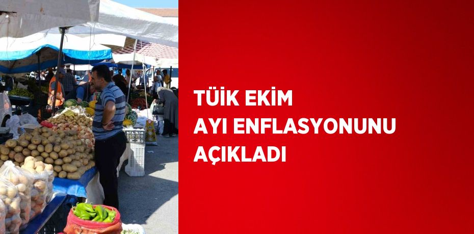 TÜİK EKİM AYI ENFLASYONUNU AÇIKLADI