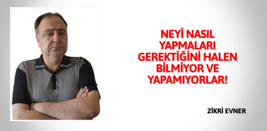 NEYİ NASIL YAPMALARI GEREKTİĞİNİ  HALEN BİLMİYOR VE YAPAMIYORLAR!