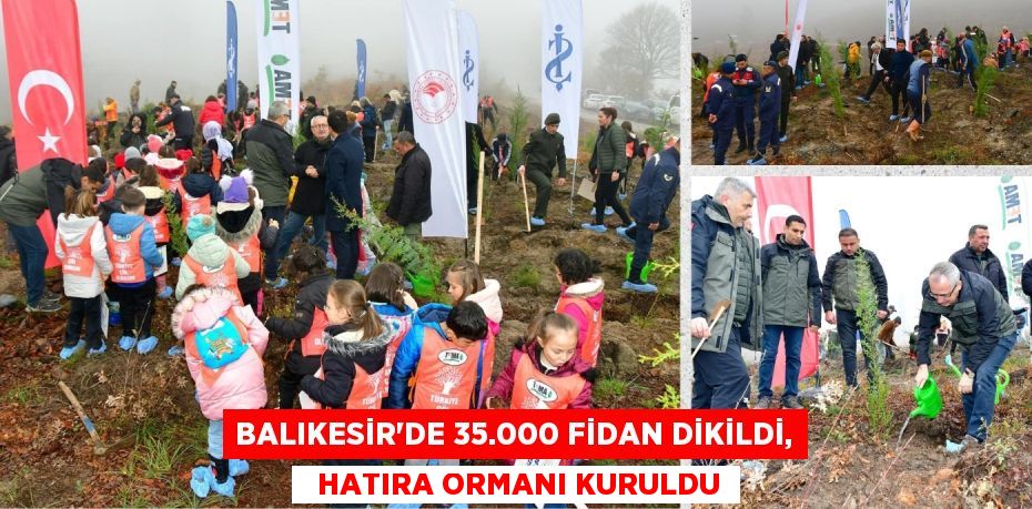 BALIKESİR’DE 35.000 FİDAN DİKİLDİ,   HATIRA ORMANI KURULDU