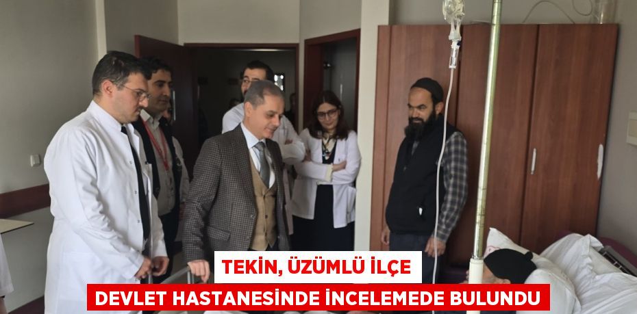 TEKİN, ÜZÜMLÜ İLÇE DEVLET HASTANESİNDE İNCELEMEDE BULUNDU