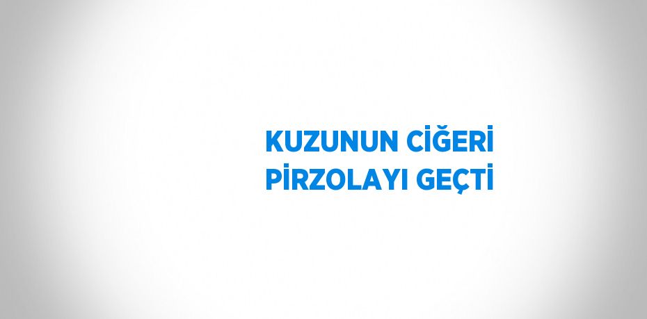 KUZUNUN CİĞERİ PİRZOLAYI GEÇTİ