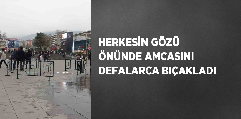 HERKESİN GÖZÜ ÖNÜNDE AMCASINI DEFALARCA BIÇAKLADI