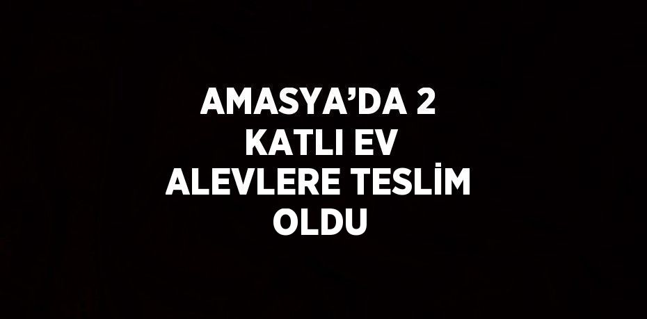 AMASYA’DA 2 KATLI EV ALEVLERE TESLİM OLDU