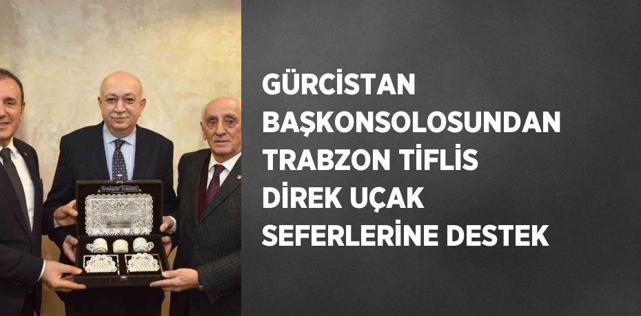 GÜRCİSTAN BAŞKONSOLOSUNDAN TRABZON TİFLİS DİREK UÇAK SEFERLERİNE DESTEK