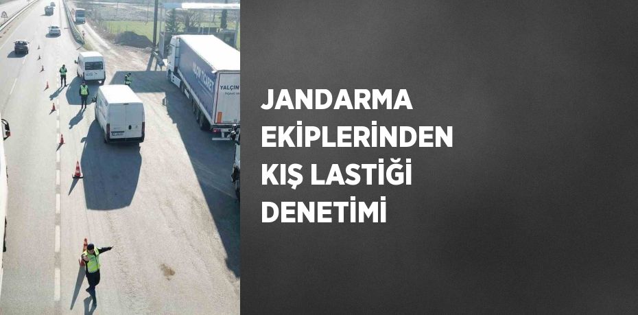 JANDARMA EKİPLERİNDEN KIŞ LASTİĞİ DENETİMİ