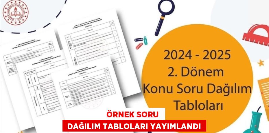 ÖRNEK SORU   DAĞILIM TABLOLARI YAYIMLANDI