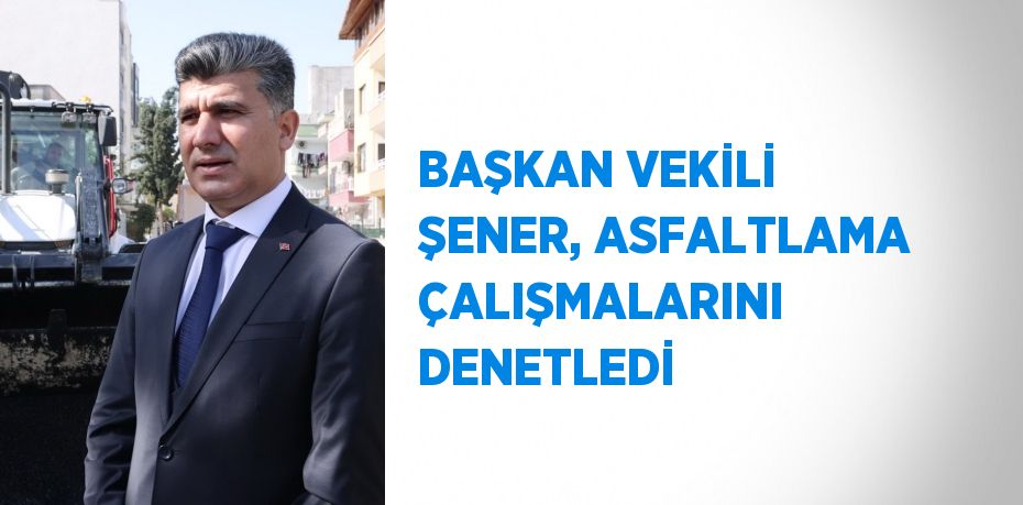 BAŞKAN VEKİLİ ŞENER, ASFALTLAMA ÇALIŞMALARINI DENETLEDİ