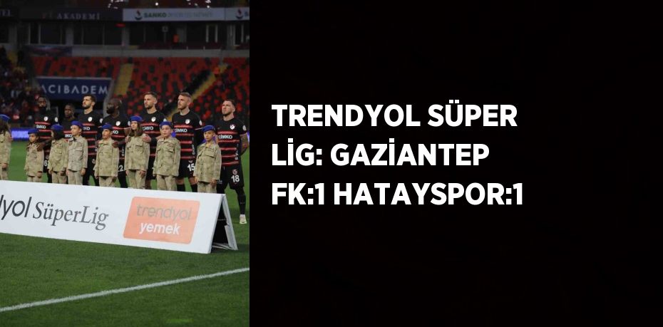 TRENDYOL SÜPER LİG: GAZİANTEP FK:1 HATAYSPOR:1