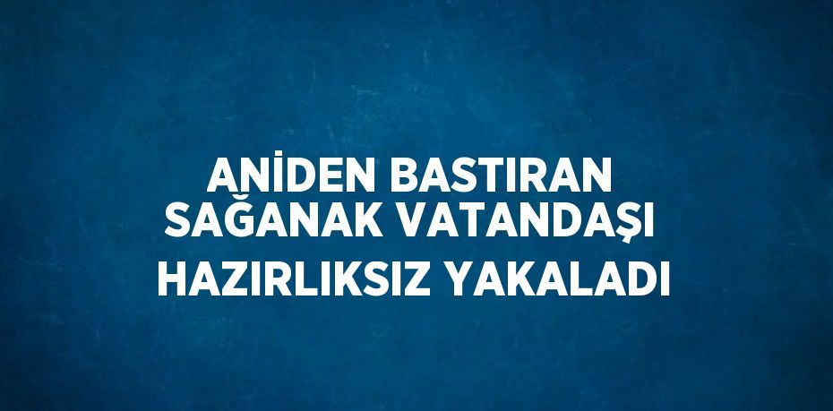 ANİDEN BASTIRAN SAĞANAK VATANDAŞI HAZIRLIKSIZ YAKALADI