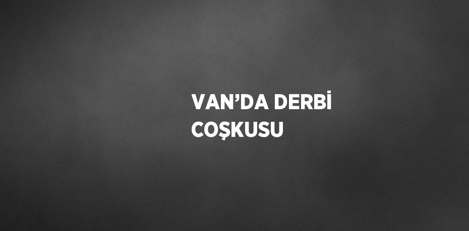 VAN’DA DERBİ COŞKUSU
