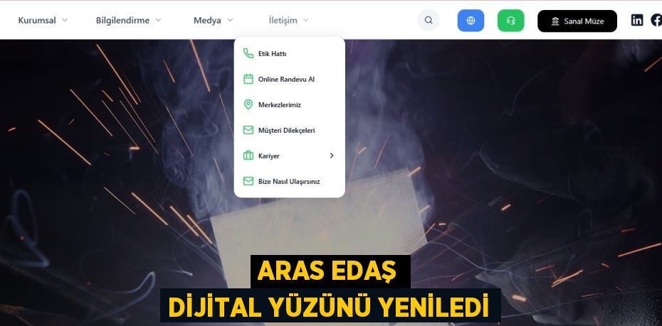 ARAS EDAŞ DİJİTAL YÜZÜNÜ YENİLEDİ