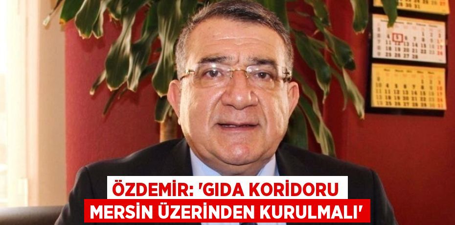 ÖZDEMİR: 'GIDA KORİDORU MERSİN ÜZERİNDEN KURULMALI'