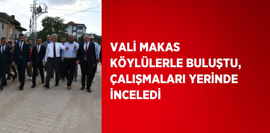 VALİ MAKAS KÖYLÜLERLE BULUŞTU, ÇALIŞMALARI YERİNDE İNCELEDİ