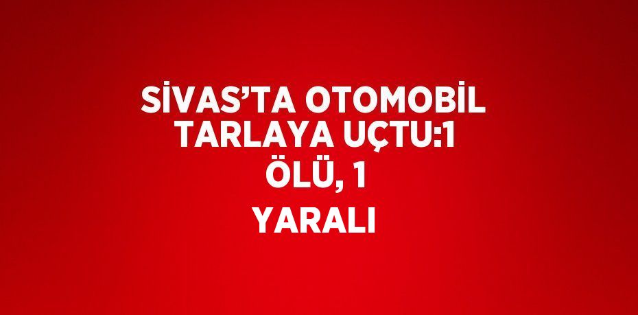 SİVAS’TA OTOMOBİL TARLAYA UÇTU:1 ÖLÜ, 1 YARALI