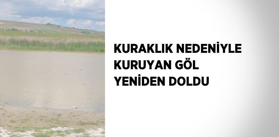 KURAKLIK NEDENİYLE KURUYAN GÖL YENİDEN DOLDU