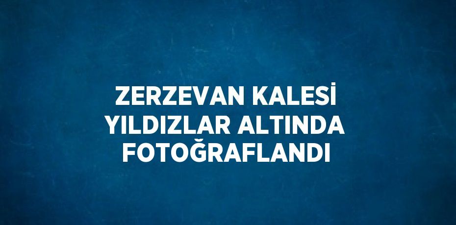 ZERZEVAN KALESİ YILDIZLAR ALTINDA FOTOĞRAFLANDI