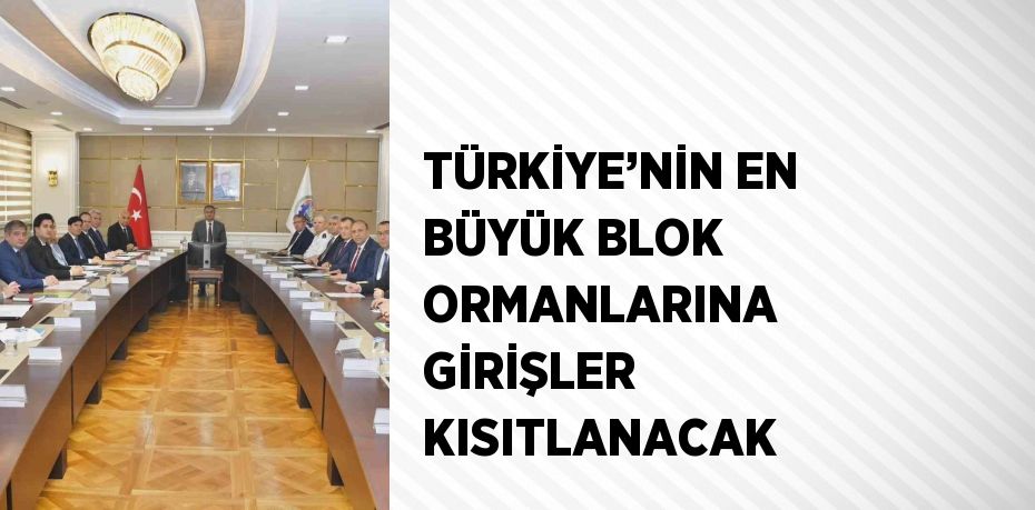 TÜRKİYE’NİN EN BÜYÜK BLOK ORMANLARINA GİRİŞLER KISITLANACAK