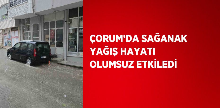 ÇORUM’DA SAĞANAK YAĞIŞ HAYATI OLUMSUZ ETKİLEDİ