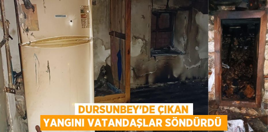 Dursunbey’de çıkan yangını vatandaşlar söndürdü