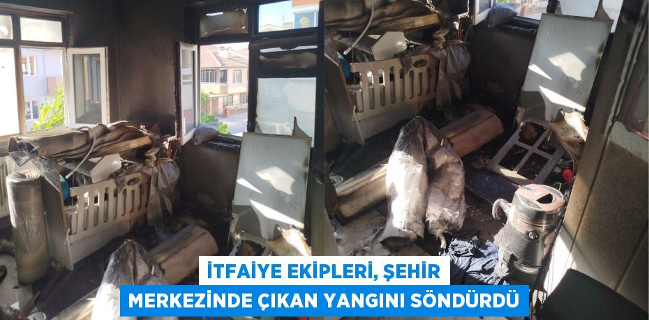İtfaiye ekipleri, şehir merkezinde çıkan yangını söndürdü