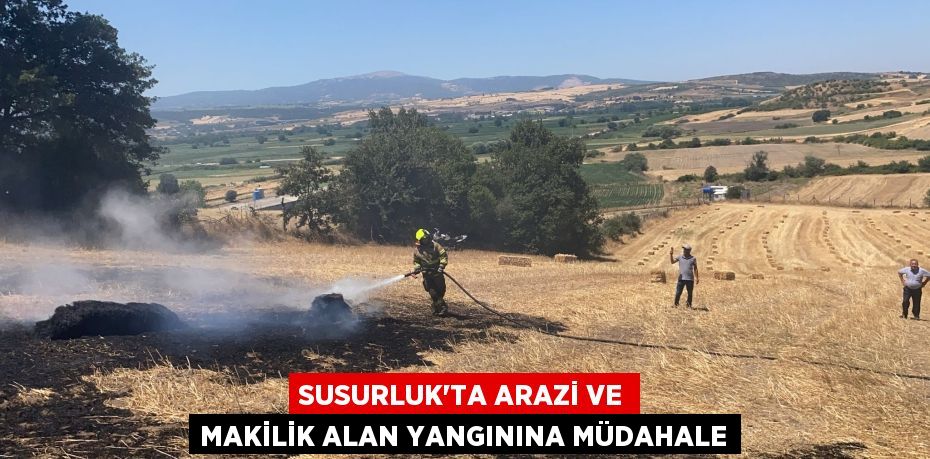 SUSURLUK’TA ARAZİ VE MAKİLİK ALAN YANGININA MÜDAHALE
