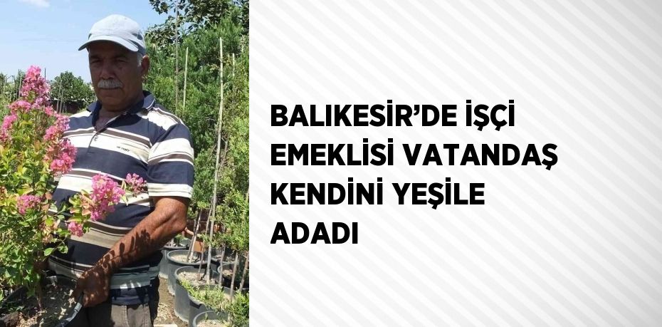 BALIKESİR’DE İŞÇİ EMEKLİSİ VATANDAŞ KENDİNİ YEŞİLE ADADI