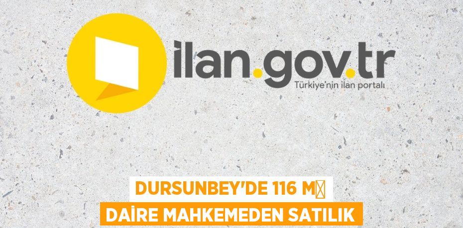 Dursunbey'de 116 m² daire mahkemeden satılık