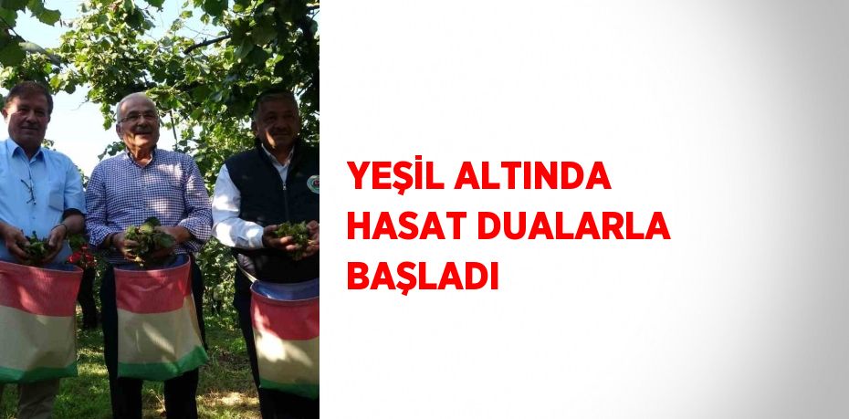 YEŞİL ALTINDA HASAT DUALARLA BAŞLADI