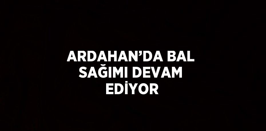 ARDAHAN’DA BAL SAĞIMI DEVAM EDİYOR