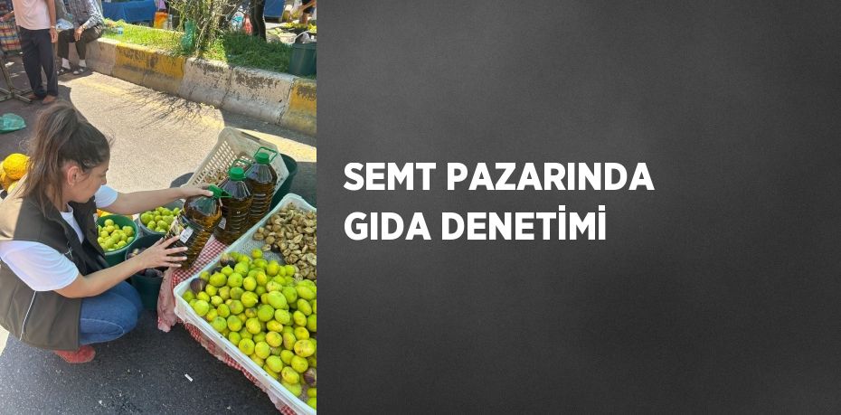 SEMT PAZARINDA GIDA DENETİMİ