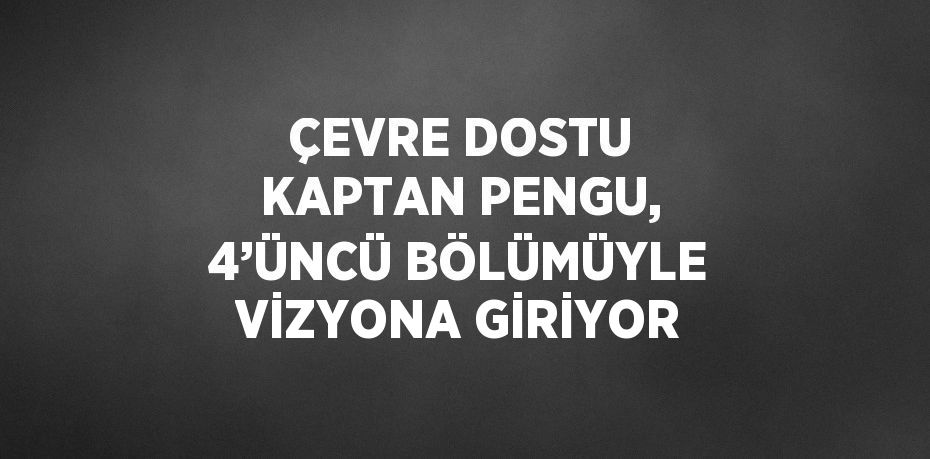 ÇEVRE DOSTU KAPTAN PENGU, 4’ÜNCÜ BÖLÜMÜYLE VİZYONA GİRİYOR