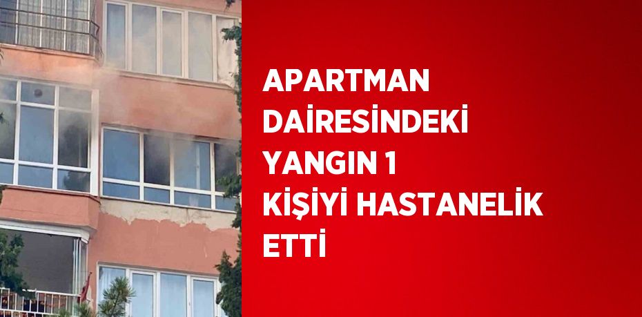 APARTMAN DAİRESİNDEKİ YANGIN 1 KİŞİYİ HASTANELİK ETTİ