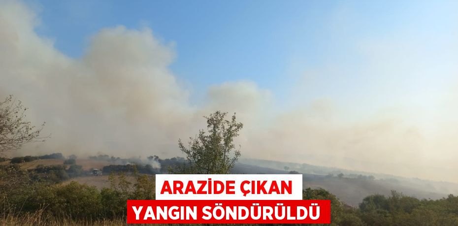 Arazide çıkan yangın söndürüldü