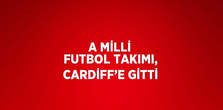 A MİLLİ FUTBOL TAKIMI, CARDİFF’E GİTTİ