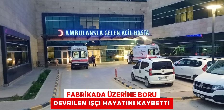 FABRİKADA ÜZERİNE BORU DEVRİLEN İŞÇİ HAYATINI KAYBETTİ