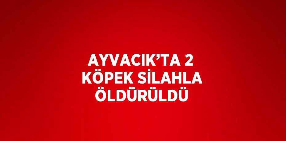 AYVACIK’TA 2 KÖPEK SİLAHLA ÖLDÜRÜLDÜ