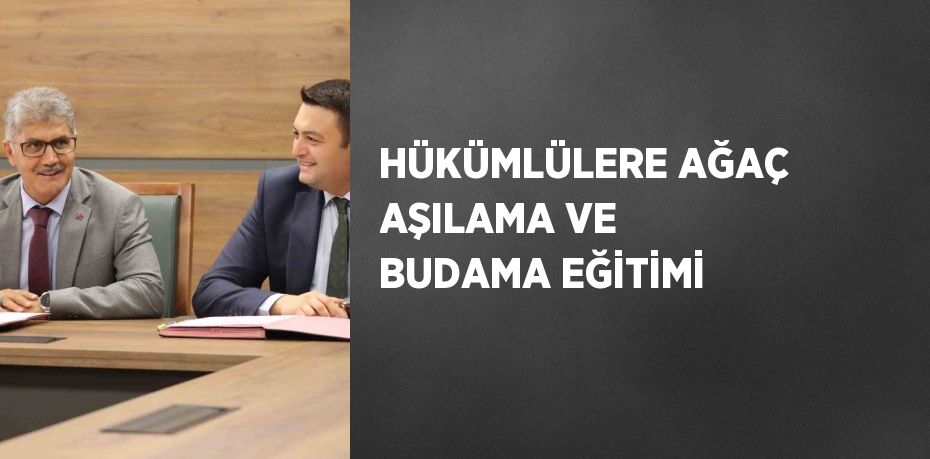 HÜKÜMLÜLERE AĞAÇ AŞILAMA VE BUDAMA EĞİTİMİ