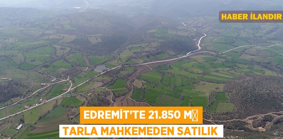 Edremit'te 21.850 m² tarla mahkemeden satılık